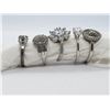 Image 2 : 5-STERLING SOLITAIRE RINGS-BLING BLING!!!
