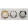 Image 2 : 3-STERLING BANDS (2)CLEAR STONE ACCENTS