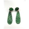 Image 1 : 14K JADE DANGLE EARRINGS