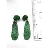 Image 2 : 14K JADE DANGLE EARRINGS