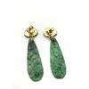 Image 3 : 14K JADE DANGLE EARRINGS
