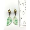 Image 2 : 14K GOLD EARRINGS W DANGLE LEAVES