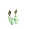 Image 3 : 14K GOLD EARRINGS W DANGLE LEAVES