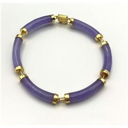 14K PURPLE JADE BRACELET