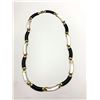 Image 1 : 14K NECKLACE W MOTHER OF PEARL & BLACK
