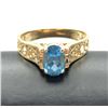 Image 1 : 14K RING WITH BLUE STONE SIZE 5.5