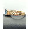 Image 3 : 14K RING WITH BLUE STONE SIZE 5.5