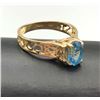 Image 4 : 14K RING WITH BLUE STONE SIZE 5.5