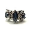 Image 1 : 14K RING W BLUE STONES & ACCENT DIAMONDS