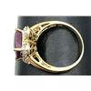 Image 5 : 10K GOLD RING RED STONE & DIAMONDS SIZE 7