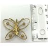 Image 3 : 1/20 12K GOLD FILLED BUTTERFLY PENDANT W/ JADE