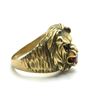 Image 2 : 10K LION RING W RUBY STONES