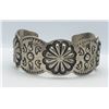 Image 1 : VINTAGE STERLING CUFF WITH NAVAJO ENGRAVED