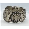 Image 4 : VINTAGE STERLING CUFF WITH NAVAJO ENGRAVED