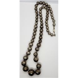 VINTAGE STERLING BEADED NECKLACE