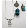 Image 2 : STERLING NECKLACE/CHAIN WITH (4)PENDANTS