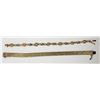Image 1 : 2-GOLD TONED STERLING BRACELETS (1)WOVEN