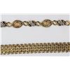 Image 2 : 2-GOLD TONED STERLING BRACELETS (1)WOVEN
