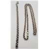 Image 3 : MATCHING SET OF STERLING LINK DESIGN NECKLACE