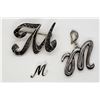 Image 1 : STERLING "M" INITIAL JEWELRY:  (1)MARCASITE