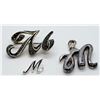 Image 2 : STERLING "M" INITIAL JEWELRY:  (1)MARCASITE