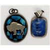 Image 1 : 2-VINTAGE STERLING PENDANTS (1)BUFFALO NICKEL