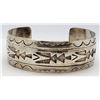 Image 1 : VINTAGE STERLING CUFF WITH NAVAJO ENGRAVED