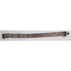 VINTAGE ITALY STERLING WOVEN DESIGN BRACELET