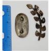 Image 3 : 2-MEXICO STELRING BROOCHES: (1)LEAF DESIGN