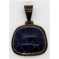 VINTAGE SQUARE STERLING PENDANT WITH DEEP