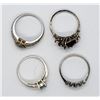 Image 3 : 4-STERLING RINGS WITH MARCASITE, OPAL, LIGHT