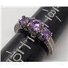 Image 3 : 3-STERLING RINGS WITH PURPLE STONE ACCENTS