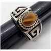 Image 1 : MEXICO STERLING TIGER EYE MEN'S RING SIZE 8