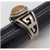 Image 2 : MEXICO STERLING TIGER EYE MEN'S RING SIZE 8