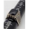 Image 8 : 3-VINTAGE STERLING RINGS (1)JADE (1)BLACK ONYX