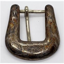 WESTERN TRAILS STERLING BELT BUCKLE