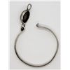 Image 6 : VINTAGE STERLING HINGED BRACELET WITH BLACK