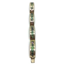 STERLING BRACELET ABALONE INLAY
