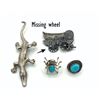 Image 1 : 2 BROOCHES + 2 PINS- SPIDER ALLIGATOR NAVAJO