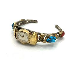 STERLING/GOLD FILLED WATCH CUFF WITH