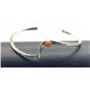 Image 5 : 2 STERLING BANGLES BLACK AND RED STONE