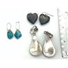 Image 2 : 3 PAIRS OF STERLING TURQUOISE EARRINGS