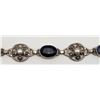 Image 2 : VINTAGE STERLING PANEL BRACELET WITH BLUE