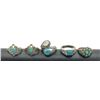 Image 1 : 5 RINGS W TURQUOISE STONES .925 SZ 8-9