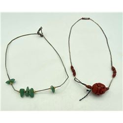 2-LIQUID SILVER STERLING NECKLACES W/