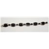 Image 1 : 8 INCH STERLING PANEL BRACEL WITH BLACK ONYX