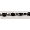 Image 2 : 8 INCH STERLING PANEL BRACEL WITH BLACK ONYX