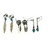 Image 1 : 3 PAIRS OF NAVAJO EARRINGS, MULTI COLOR/