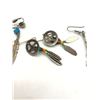 Image 3 : 3 PAIRS OF NAVAJO EARRINGS, MULTI COLOR/