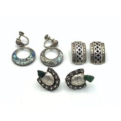 3 PAIRS VINTAGE EARRINGS